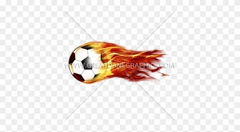 Flying Fiery Soccer Ball - Printed T-shirt
