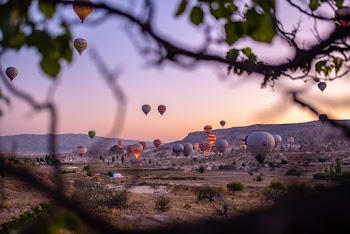 Flying Hot Air Balloons