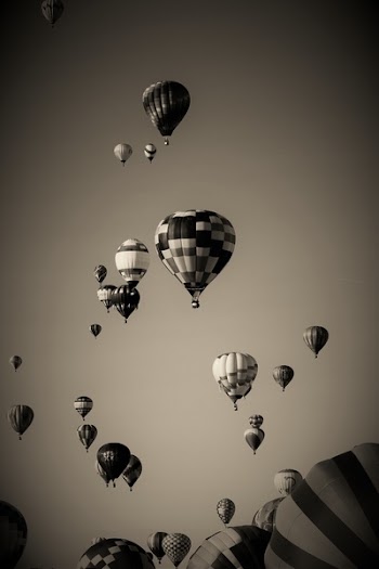 Flying Hot Air Balloons