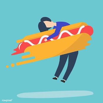 Flying hotdog | Free stock vector - 456326