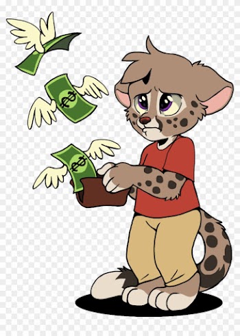 Flying Money - Cartoon
