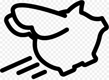 Flying Pig Marathon Scalable Vector Graphics Image - pig 