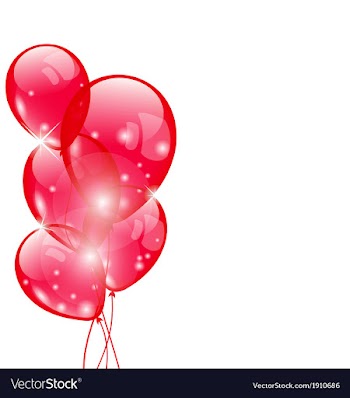  					Flying red balloons isolated on white background vector image														