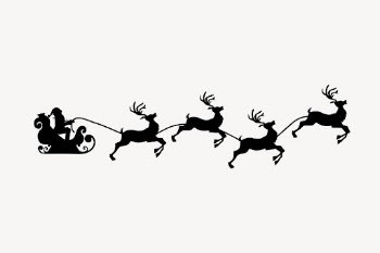 Flying Santa  silhouette collage | Free PSD - rawpixel