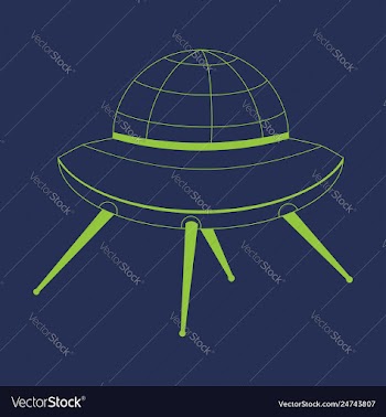 Flying saucer design vector image