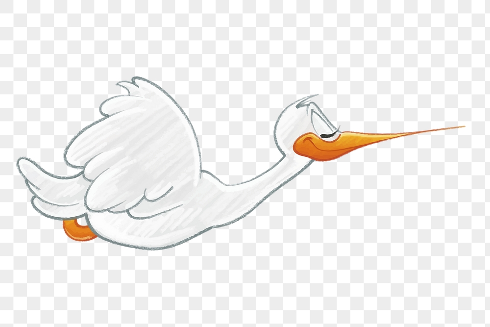 Flying stork png bird sticker, | Free PNG - rawpixel