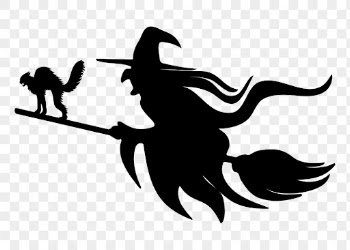 Flying witch png Halloween silhouette, | Free PNG - rawpixel