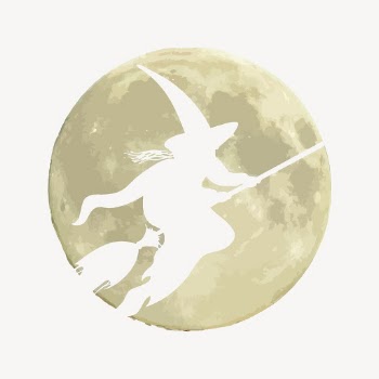 Flying witch sticker, Halloween illustration | Free Vector - rawpixel
