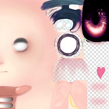 FNAF Love triangle DL, pink and blue abstract painting transparent background PNG clipart