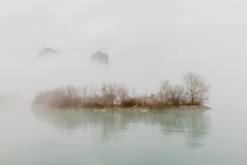 Fog Covered City Waterside