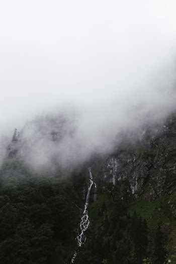fog covered mountain
