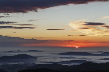 Fog Ocean Sunrise background. Free | Free Photo - rawpixel