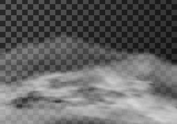 Fog or smoke realistic texture, steam cloud, mist Free Vector