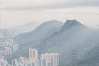 Foggy cityscape