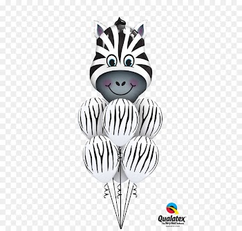 Foil Balloon Birthday Party Zebra - balloon 