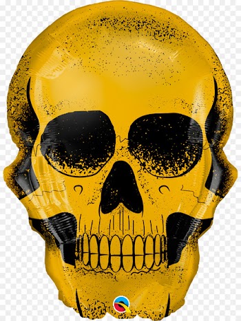Foil Balloon Halloween Skull Super Shape Balloon - balloon 