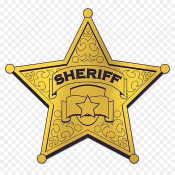 Foil Sheriff Badge Silhouette Foil Sheriff Badge Silhouette Cowboy Police - sheriff 