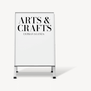 Foldable a-frame sign mockup, arts | Free PSD Mockup - rawpixel