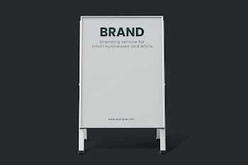 Foldable a-frame sign mockup, branding | Free PSD Mockup - rawpixel
