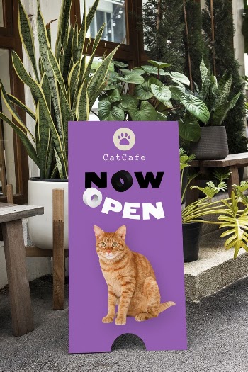 Foldable A-frame sign mockup, pet | Free PSD Mockup - rawpixel
