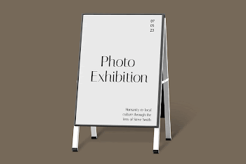 Foldable a-frame sign mockup, photo | Free PSD Mockup - rawpixel
