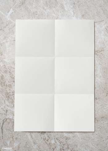 Folded Ppaper mockup on marble background | Free stock psd mockup - 578691