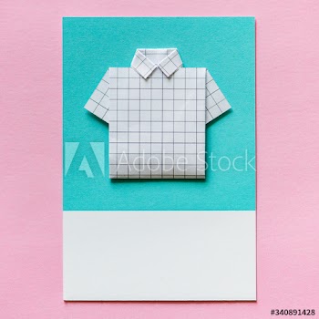 Folded shirt origami paper craft