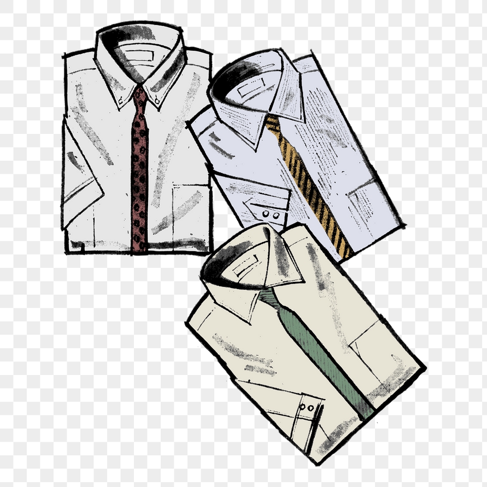 Folded shirts png sticker, vintage | Free PNG - rawpixel