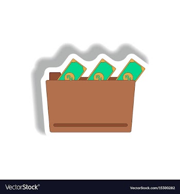 Folder and cash in paper vector image