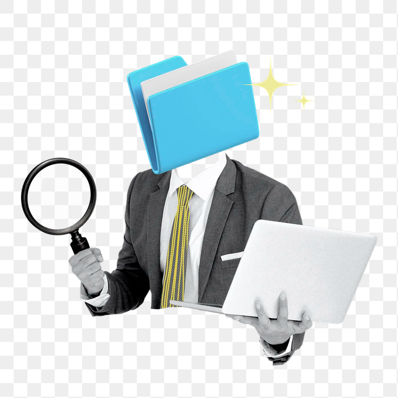 Folder-head businessman png sticker, business | Free PNG - rawpixel