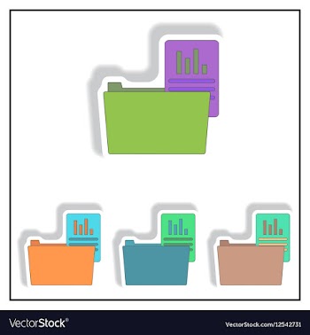 Folder with report collection vector image