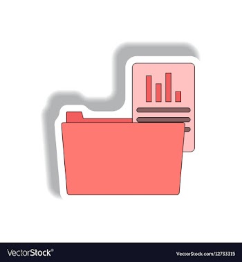 Folder with report in paper vector image