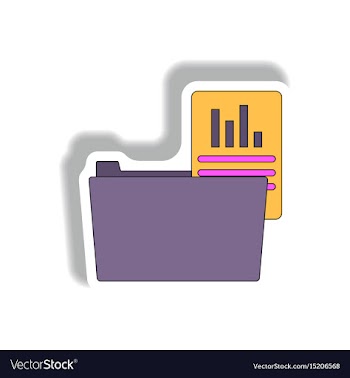 Folder with report in paper vector image
