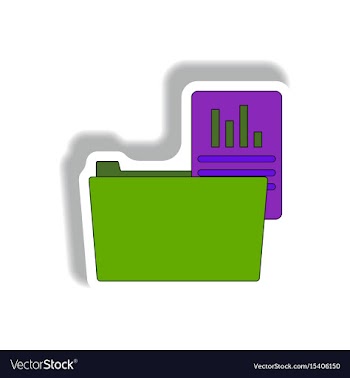 Folder with report in paper vector image