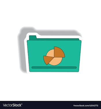 Folder with statistical report vector image