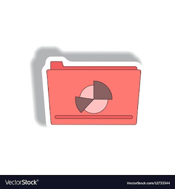 Folder with statistical report vector image