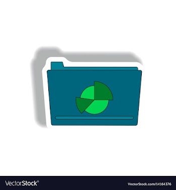 Folder with statistical report vector image