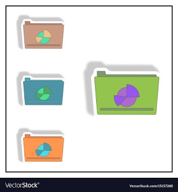 Folder with statistical report vector image