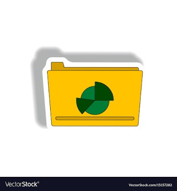 Folder with statistical report vector image