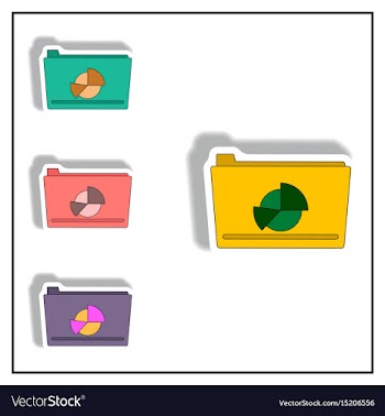 Folder with statistical report vector image