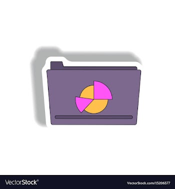 Folder with statistical report vector image