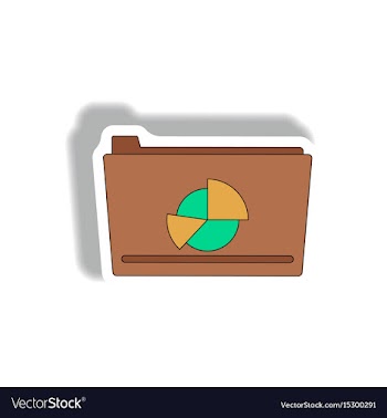 Folder with statistical report vector image