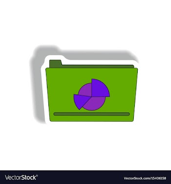 Folder with statistical report vector image