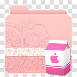 Folders Light Pink, white and pink carton transparent background PNG clipart