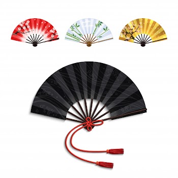 Folding fan set