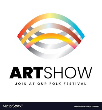 folk festival and art show logo