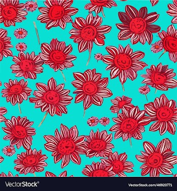 folk floral seamless pattern background