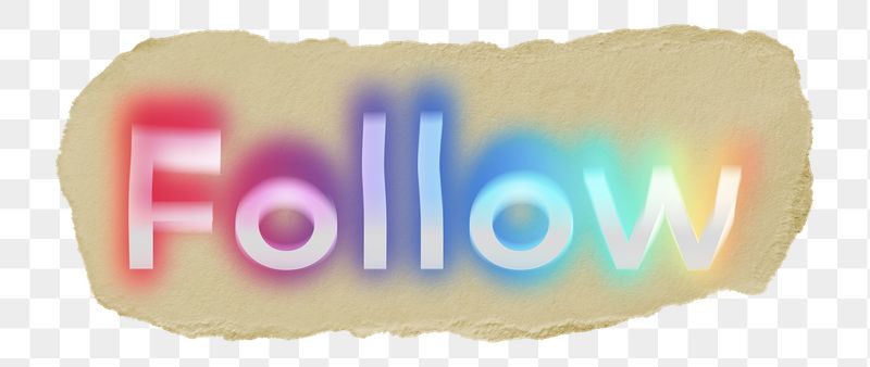 Follow png ripped paper word | Free PNG - rawpixel