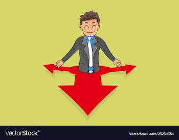 Follow the red arrows vector image