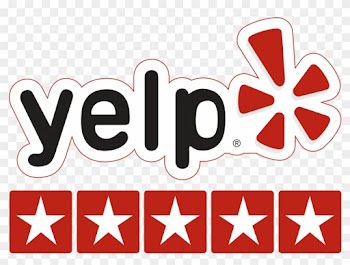 Follow Us Online - 5 Stars On Yelp